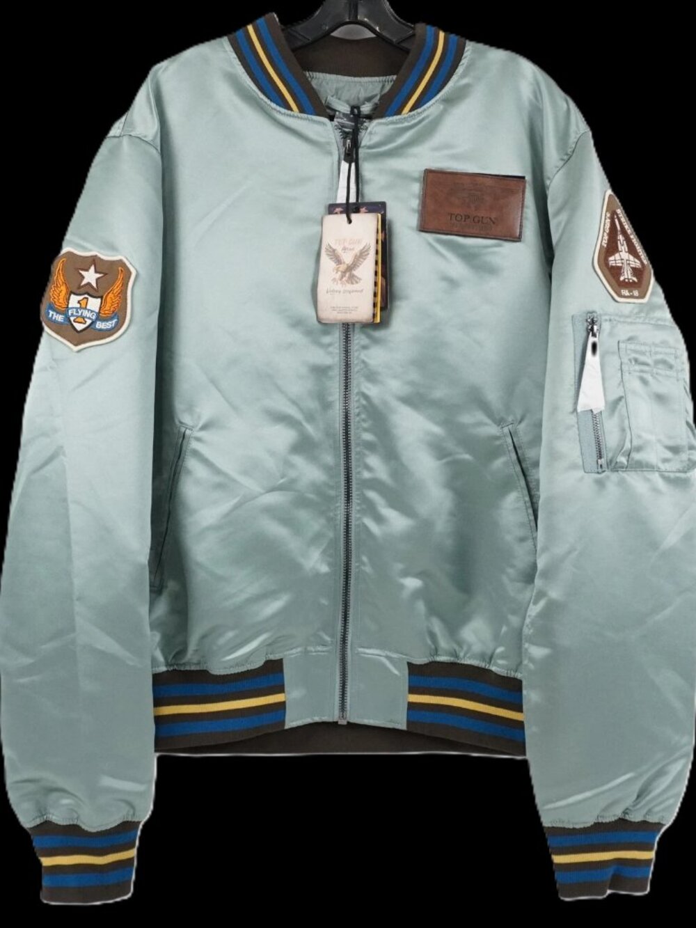 Top Gun Flying Legend Satin Eagle Unisex Men Women Jacket Father Brother Gift